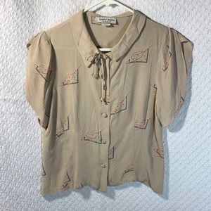 Vintage Button Up Blouse
